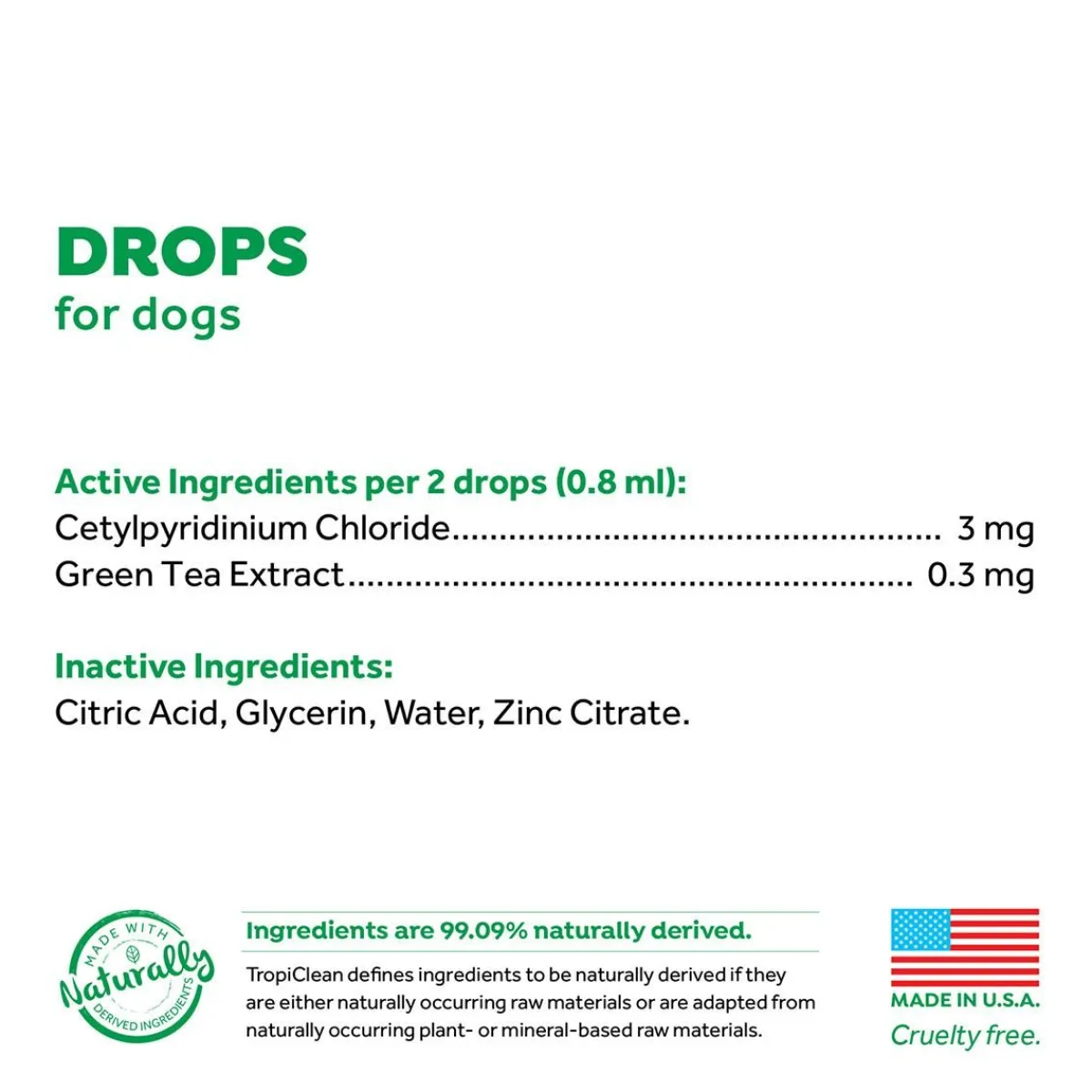 Ryan's Pet Supplies Tropiclean Fresh Breath Drops Water Enhancer 2.2 oz