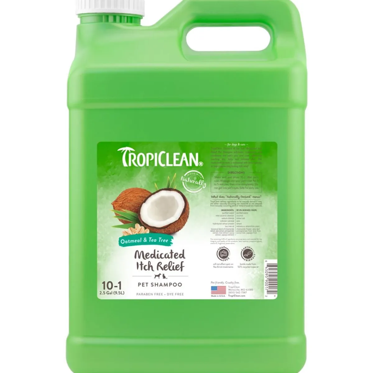 Ryan's Pet Supplies Tropiclean Oatmeal & Tea Tree Medicated Shampoo 5:1